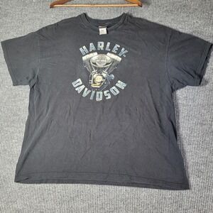 Harley Davidson Motorcycles Twin Cam Grand Cayman T Shirt Adult 3XL Black‎ Mens